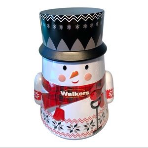 5/$25 Walkers Shortbread Wobbly Snowman Collectible Cookie Tin